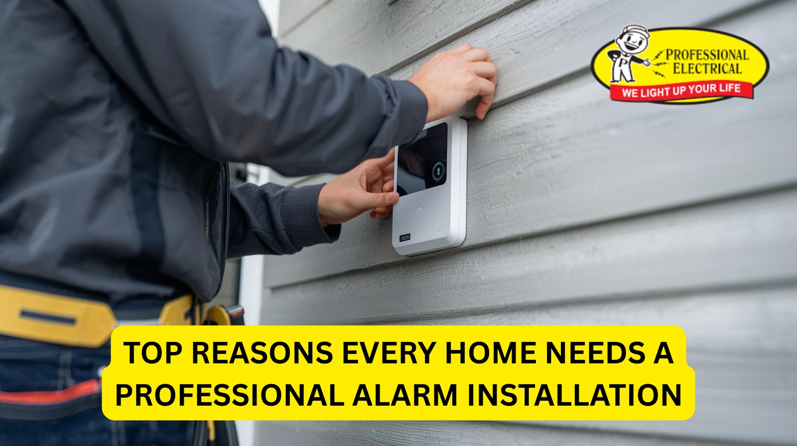 Professional alarm installation by a licensed electrician in Edmonton